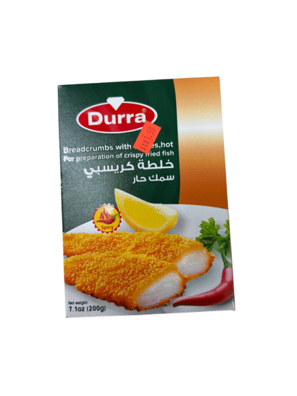 Durra breadcrumbs with spices, hot for preparation of crispy fried fish