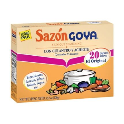 SAZON GOYA, A UNIQUE SEASONING, (CORIANDER & ANNATTO)