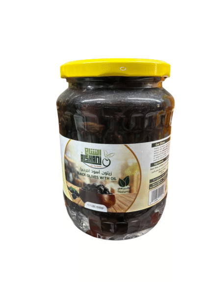 alshami black oilves with oil