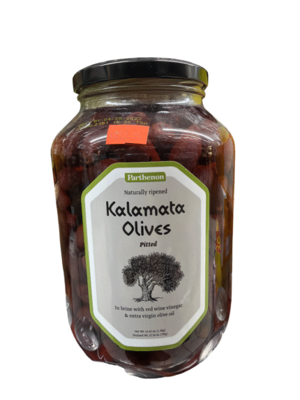 parthenon pitted kalamata olives red wine vinegar extra virgin olive oil 53oz