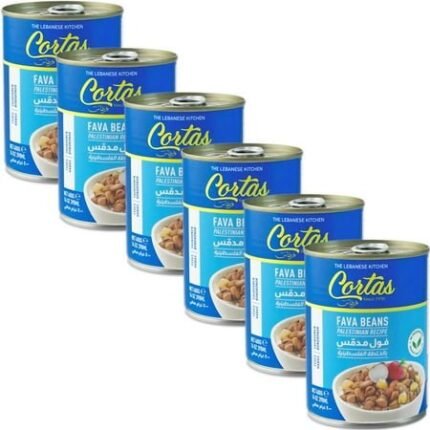 cortas cortas fava beans (palestinian recipe) 14oz (6 pack)