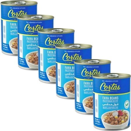 cortas cortas fava beans (palestinian recipe) 14oz (6 pack) cortas cortas fava beans (palestinian recipe) 14oz (6 pack)