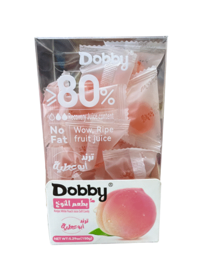 dobby konjac white peach juice soft candy