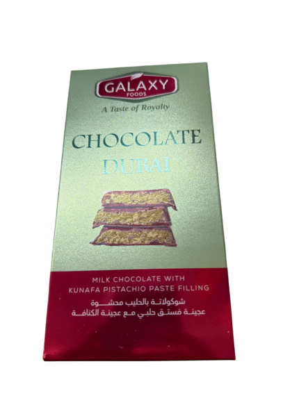 galaxy foods dubai chocolate bar 190g