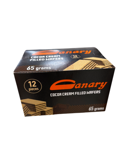 canary cocoa cream filled wafers 12 pc