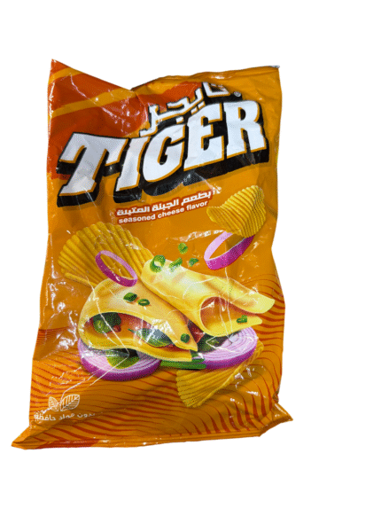 tiger chips seasoned cheese flavor