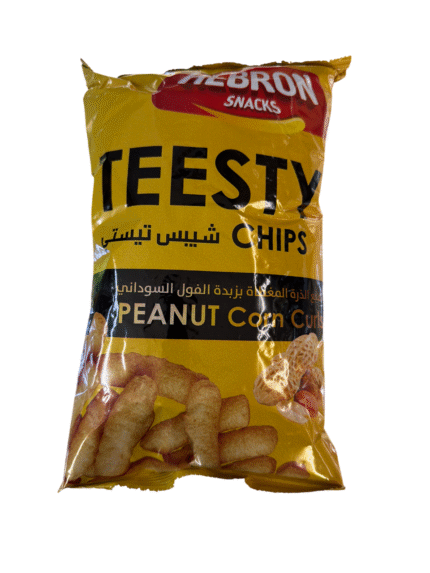 hebron snack teesty peanut corn curls 100gm