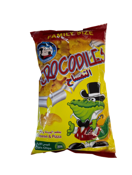 mr chips crocodiles cheese & pizza corn chips 90g