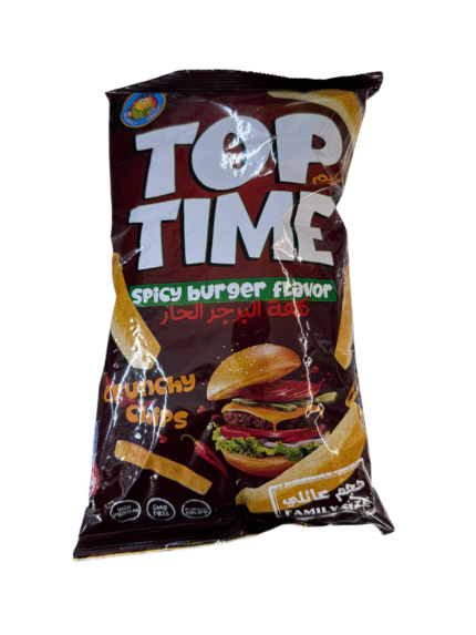 mr asaly snacks top time spicy burger flavor crunchy chips 75g