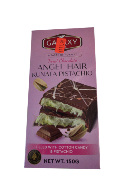 galaxy foods viral chocolate angel hair kunafa pistachio 150g