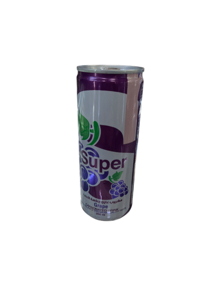 super super grape flavored carbonated drink 250ml