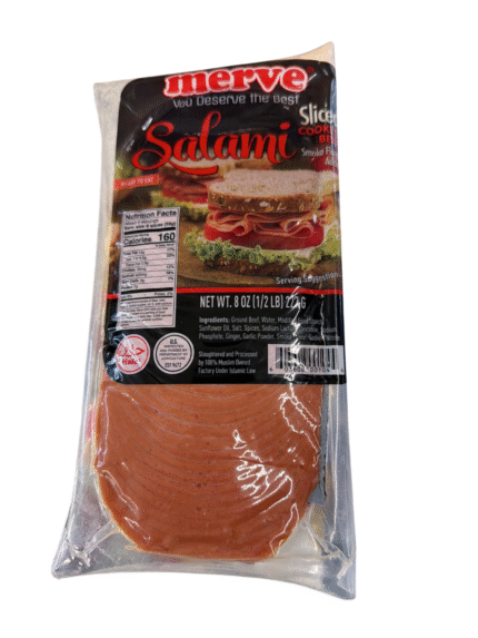 merve sliced cooked beef salami 8oz