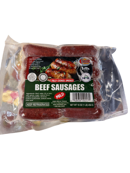emir halal beef sausages 16oz