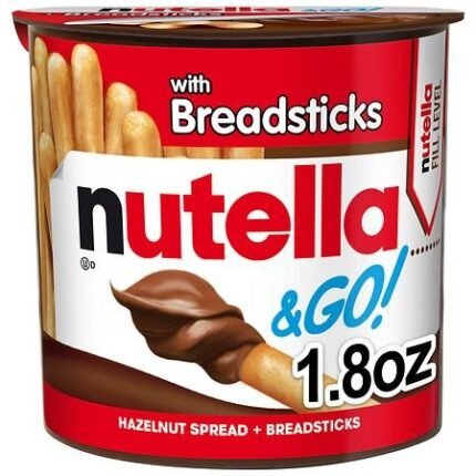nutella hazelnut spread + breadsticks