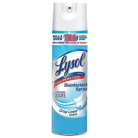 lysol lysol disinfectant sanitizing antibacterial spray deodorizing crisp linen 19 fl oz