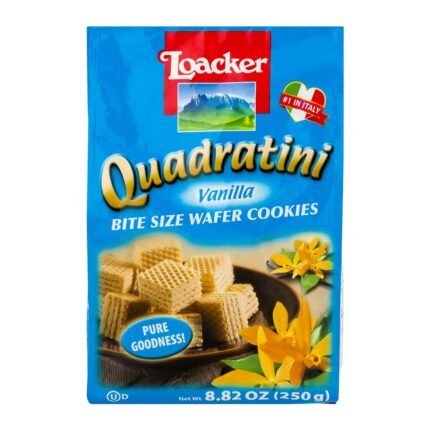 loacker quadratini bite size wafer cookies, vanilla