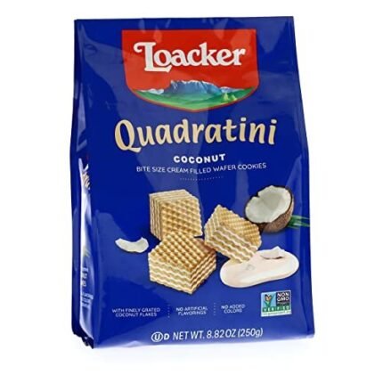 loacker loacker, quaaratini coconut bite size wafer cookies
