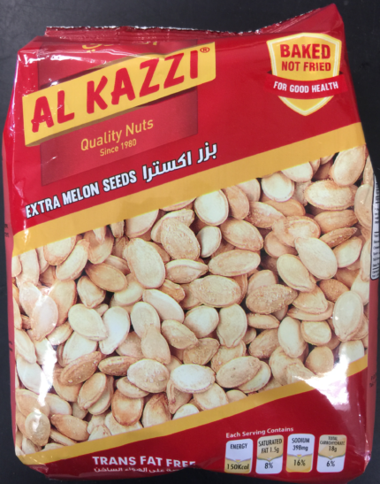 al kazzi al kazzi super melon seeds 12 ounces [350 grams], dry roasted, baked not fried